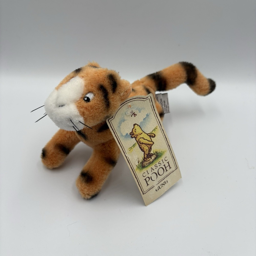 Classic Pooh Gund Small Tigger Soft Toy Disney Tag Vintage‎